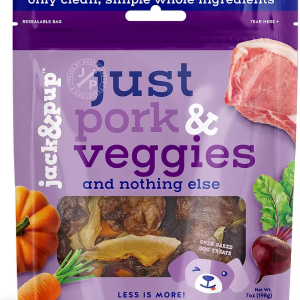 Jack & Pup "Just" Pork & Veggies 7oz Dog Treat