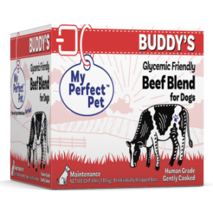 My Perfect Pet Buddy's Glycemic Friendly Beef Blend 4# Gently Cooked Dog Food