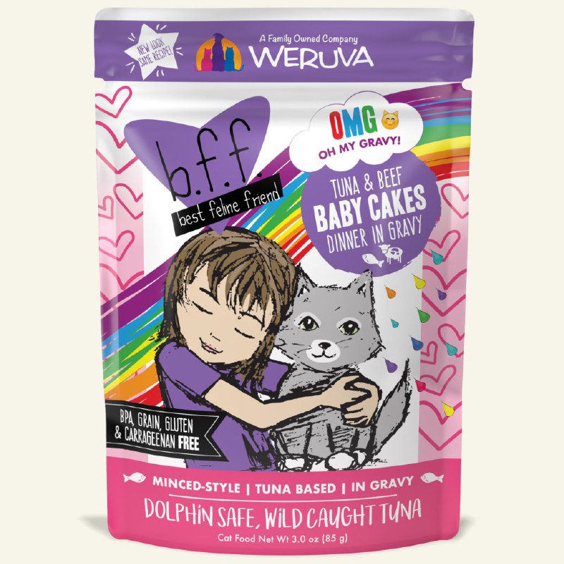 BFF OMG Baby Cakes Tuna & Beef 3oz BFF OMG Baby Cakes Tuna & Beef 3oz