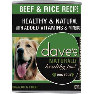 Dave's Beef & Rice 13oz Dog Food Cans