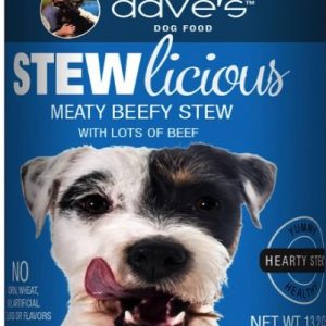 Dave's Meaty Beef Stew 12oz Dog Food Can