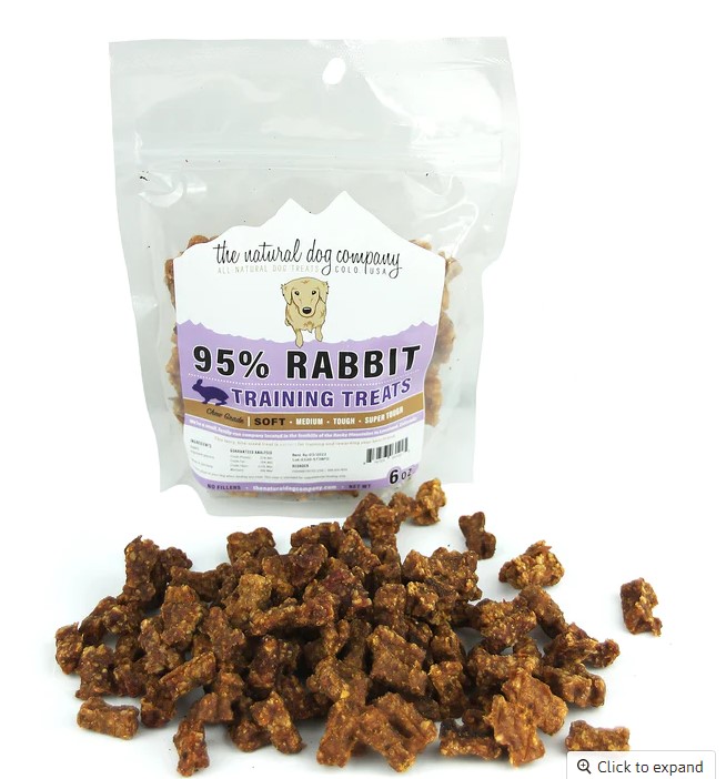 Natural Dog Rabbit Bites Training Treats 5.5oz Natural Dog Rabbit Bites Training Treats 5.5oz