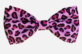 HK Bowtie Pink Leopard Lg