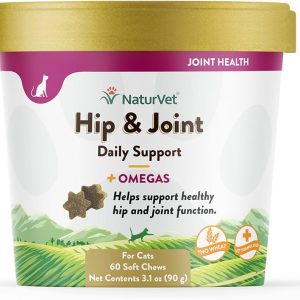 NaturVet Hip & Joint CAT Chews 60 Count
