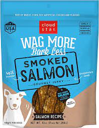 Wag More Smoked Salmon Jerky 10oz