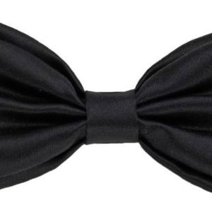 Huxley & Kent Bowtie "Black Satin" Large