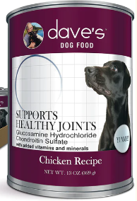 Dave's Healthy Hip & Joint Chicken Formula 12oz Dog Food Can
