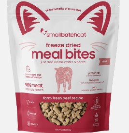 Small Batch Cat Freeze Dried Meal Bites Beef 10oz
