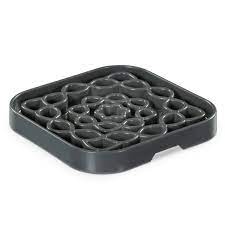 Messy Mutts Square Slow Feeder Bowl Grey 2 Cups