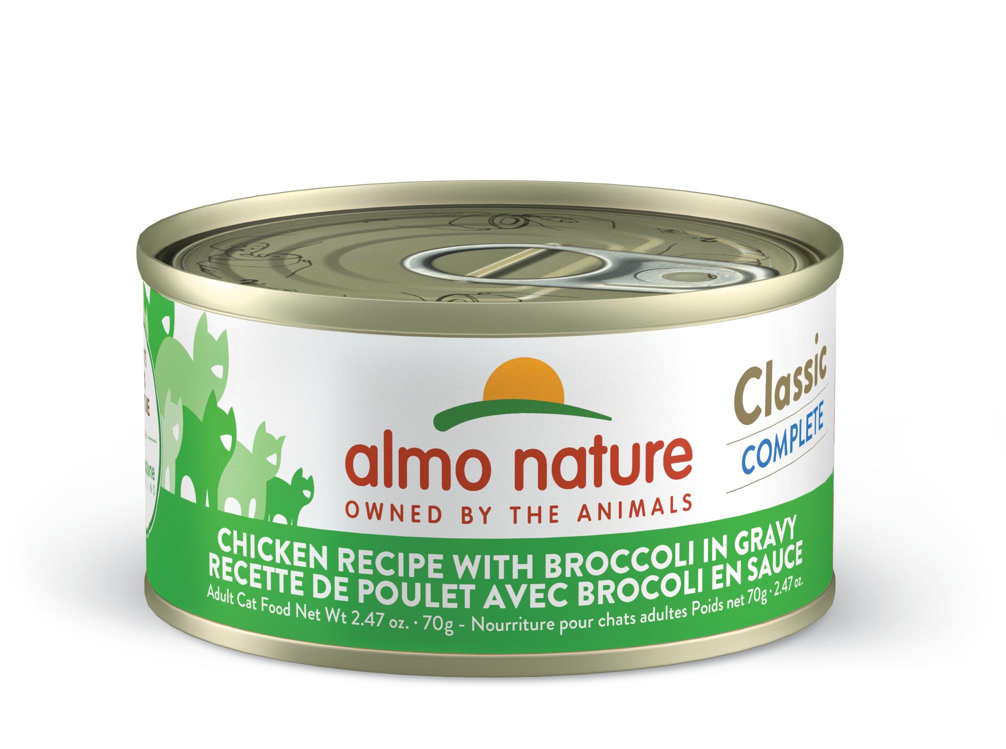 Almo Classic Complete Chicken & Broccoli In Gravy Cat Foos 2.47oz Almo Classic Complete Chicken & Broccoli In Gravy Cat Foos 2.47oz