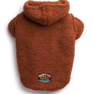 Fabdog Sweater Sherpa Hoodie Rust 22"