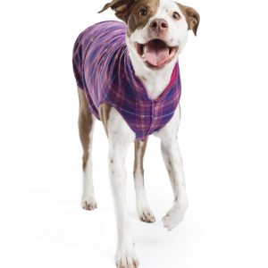 Gold Paw Fleece 2 Mulberry Plaid