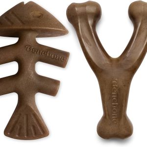 Benebone Medium 2 Pack Pork Wishbone & Jack Fishbone