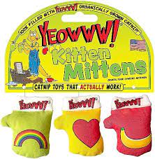 YEOWWW! Kitten Mittens 3 Pack Catnip Toy