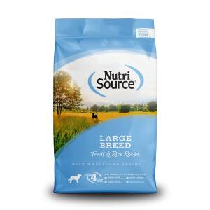 NutriSource Large Breed Trout & Rice 26#