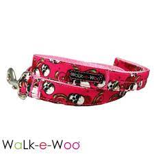 Walk E Woo Pink Skull N Roses Lead