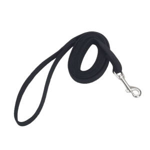 Coastal Train Right Cotton Web Leash Black 10'