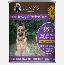 Dave's Turkey & Turkey Liver 95% 12.5oz
