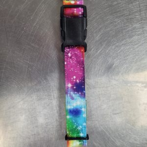 Muttin Fancy Dog Collar Rainbow Galaxy Large