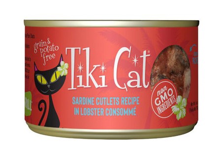 Tiki Cat Sardine In Lobster Consommé 6oz Cat Food Can Tiki Cat Sardine In Lobster Consommé 6oz Cat Food Can