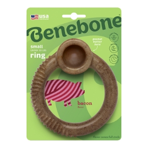 Benebone Ring Chew Bacon Small