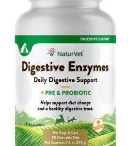 NaturVet Digestive Enzymes 90 Count Tabs