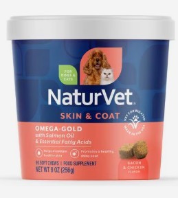 NATURVET CAT SKIN & COAT CHEWS 60ct