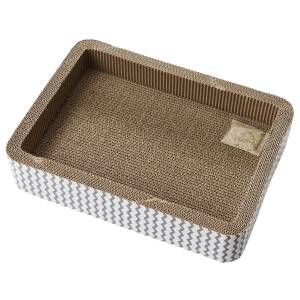 Corrugated Cardboard Cat Scratcher / 17" Bed/with Catnip and Silver Vine