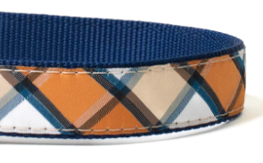 Up Country Terracotta Plaid Leash 5' Narrow