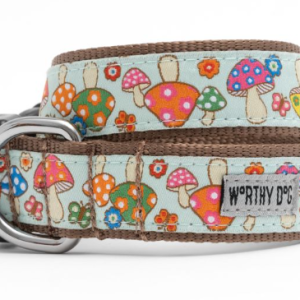 The Worthy Dog Mushrooms Dog Collar Extra Small