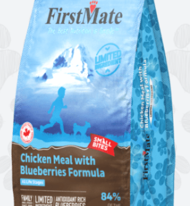First Mate Chicken & Blueberry LID Small Bites 4# Dog Food