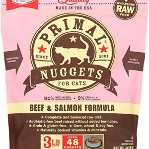 Primal Pet Foods Feline Beef/Salmon Nuggets for Pets