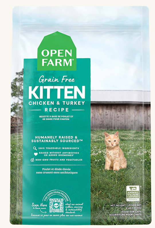 Curated visual reference: Turkey Grain Free Grain Free Cat Food For Digestive Issues Reference: Open Farm Grain Free Kitten 4 Chicken Turkey Cat Food