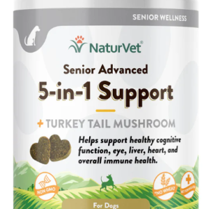 NaturVet 5 in 1 Support Senior Advanced 120 Chews 12.6oz