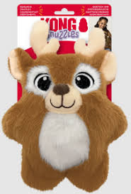 Kong Snuzzles Holiday Reindeer Medium Dog Toy
