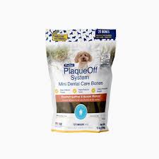 PlaqueOff Mini Bacon & Peanut Butter Dental Bones for dogs