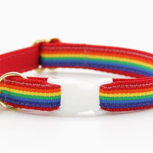 Made By Cleo "Retro Rainbow" Cat Collar (8" 13")