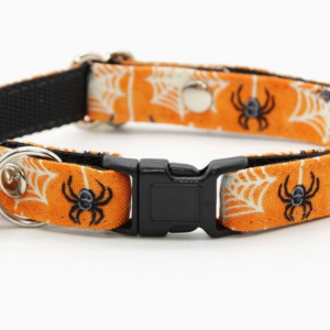 Made By Cleo "Spooky Spider Webs" Cat Collar (8" 13")