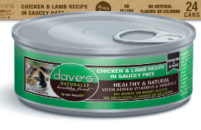 Dave's Pet Food Cat Grain Free Naturally Healthy 95% Chicken 5.5oz.