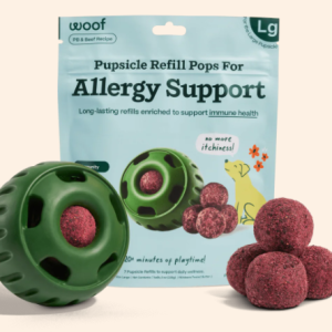 Woof Allergy Support Pupsicle Refill Pops Peanut Butter & Beef Large 6oz