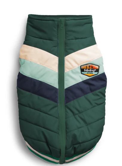 Fabdog Pet Jacket Chevron Jacket Green 12" Fabdog Pet Jacket Chevron Jacket Green 12"