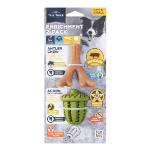 Tall Tails enrichment bundle Antler & Acorn treat dispenser dog toy