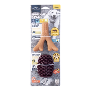 Tall Tails Enrichment Antler & Pine Cone dog toy