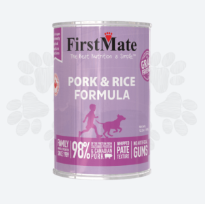 FirstMate Pork & Rice 12.2oz Dog Food Can