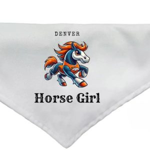 EarBobs Mile High Horse Girl Bandana Medium White