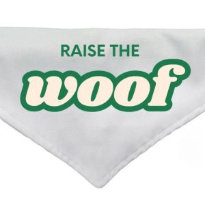 EarBobs Raise The Woof Bandana White Small