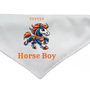 EarBobs Mile High Horse Boy Bandana Medium White