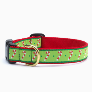 UpCountry Candy Cane Holiday Collar SM