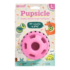Woof Pupsicle Birthday Pink Large