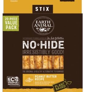 Earth Animal No Hide Stix Peanut Butter 20 Pack